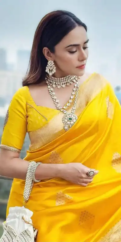 KPR 253 Yellow Color Yellow Soft Lichi Silk Saree with Jacquard Work. Best Price ₹1349. Delivery 4-6 Working Days. Shop now. | Designer Sarees, Modern Digital sarees, Sarees, Bollywood Sarees, Creative Sarees, Embroidered Sarees, Ethnic Saree, Party Wear Sarees