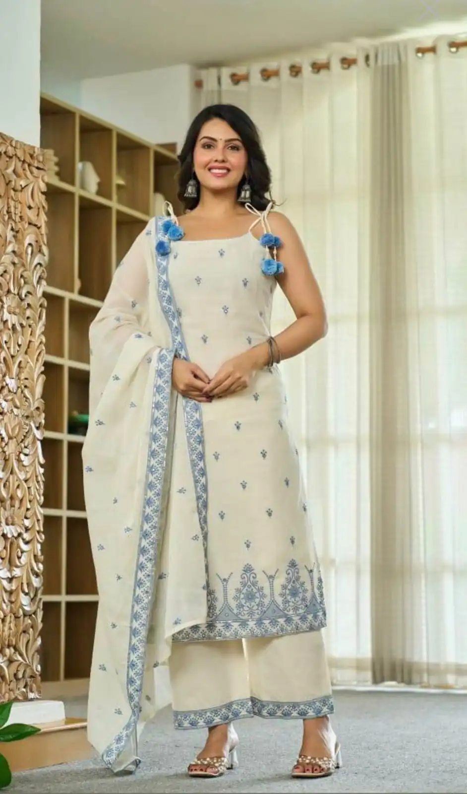 MF 476 Blue Embroidery Sequins Work Salwar Suit in Pink Maska Cotton Silk. Wedding, Party, Festive, Price 2049 - Delivery 4-6 Working Days. Shop now. | Jump Suits, Salwar suit, Casual Suits, Creative suits, Designer Suits, Palazzo Suits, Party Wear Suits, Patiala Suits, Straight Suits