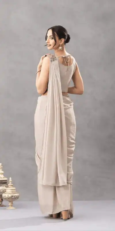 ST 1180 Chiku in Chiku Chinon. Embroidery Work Gorgeous Saree Wedding, Party, Festive, Events, Grab it for ₹1899. Delivery 4-6 Working Days. Shop now. | Designer Sarees, Modern Digital sarees, Sarees, Bollywood Sarees, Creative Sarees, Embroidered Sarees, Ethnic Saree, Party Wear Sarees
