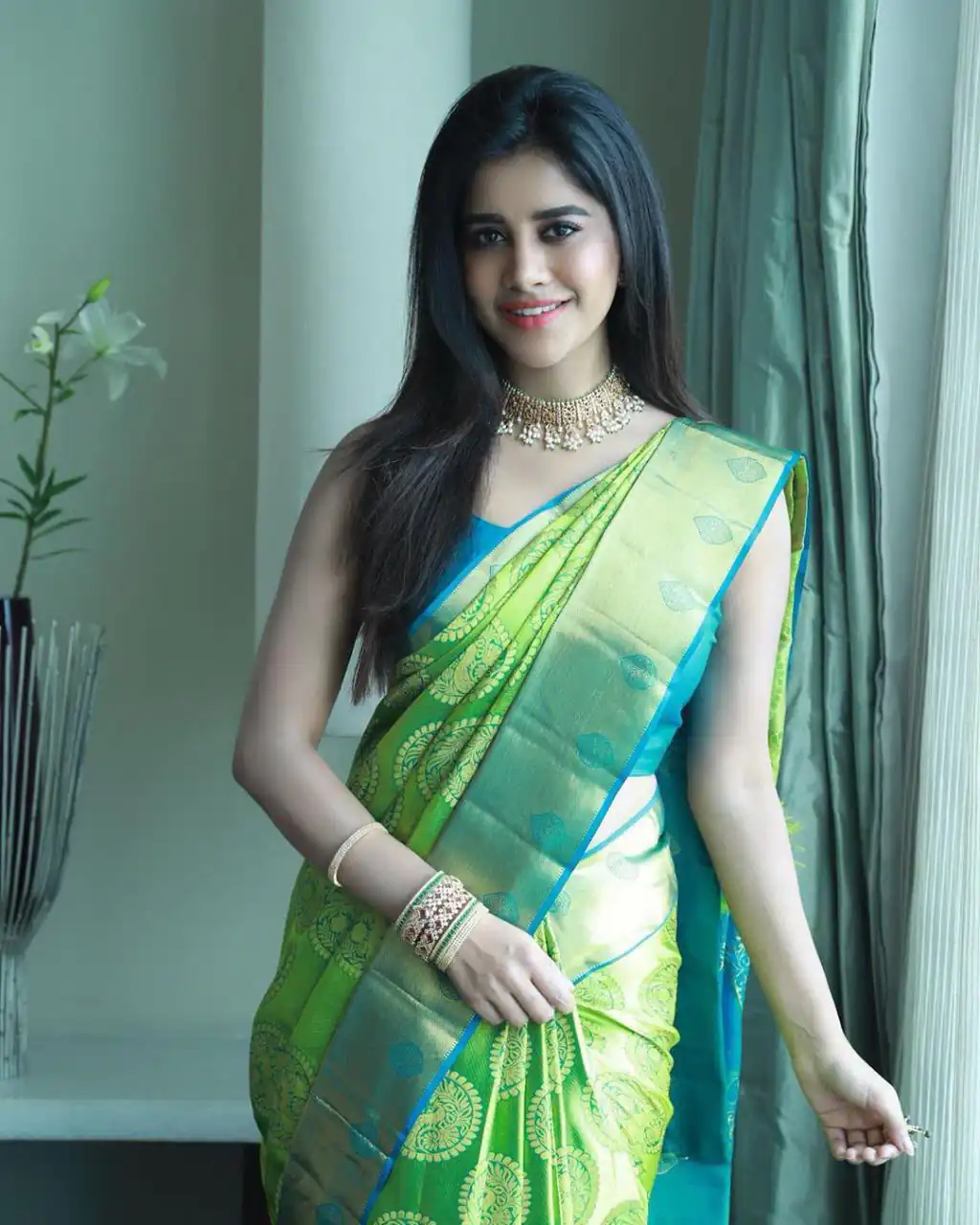 KP 4069 Green Soft Lichi Silk Cloth Saree Perfect for Wedding, Party, Family Gatherings, Sangeet, Festive Deal ₹1449. Delivery 4-6 Working Days | Designer Sarees, Modern Digital sarees, Sarees, Bollywood Sarees, Creative Sarees, Embroidered Sarees, Ethnic Saree, Party Wear Sarees