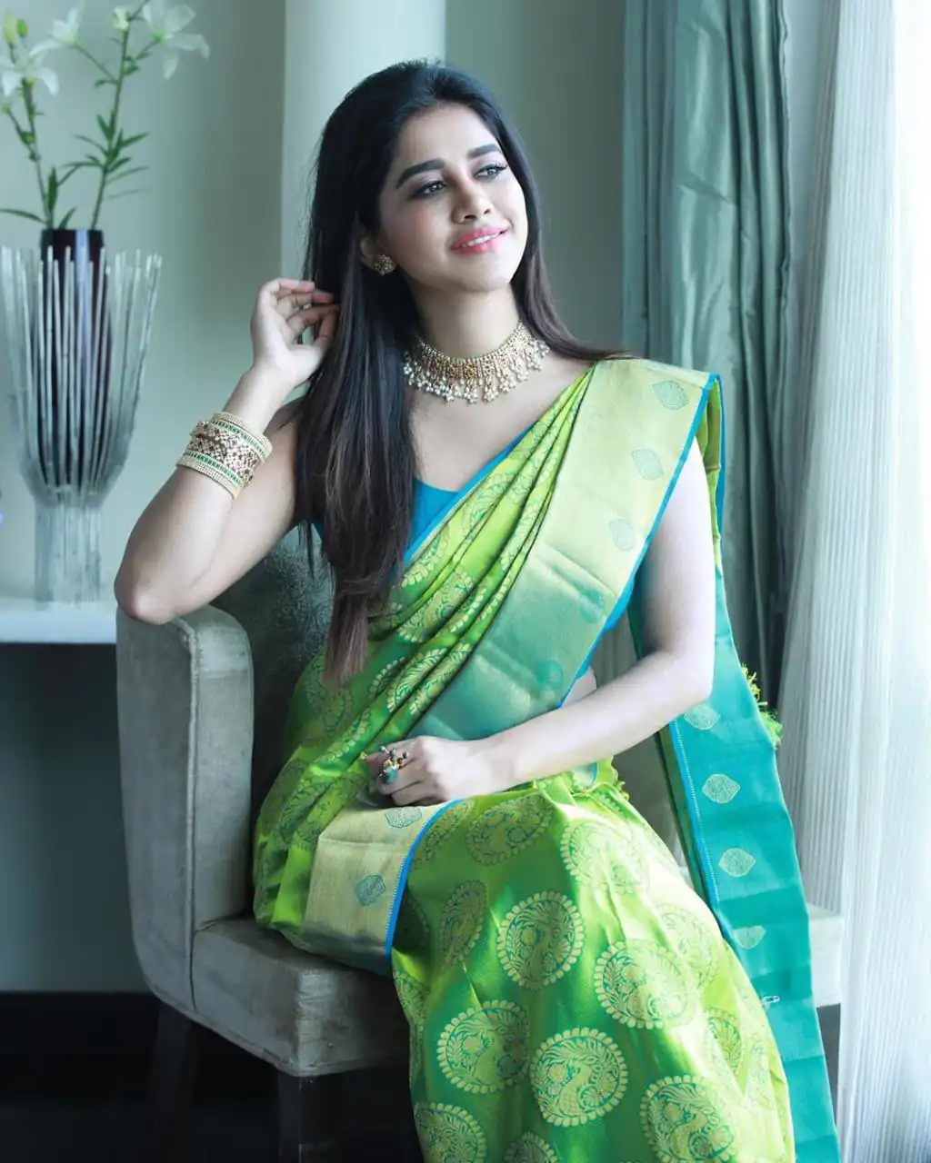 KP 4069 Green Soft Lichi Silk Cloth Saree Perfect for Wedding, Party, Family Gatherings, Sangeet, Festive Deal ₹1449. Delivery 4-6 Working Days | Designer Sarees, Modern Digital sarees, Sarees, Bollywood Sarees, Creative Sarees, Embroidered Sarees, Ethnic Saree, Party Wear Sarees