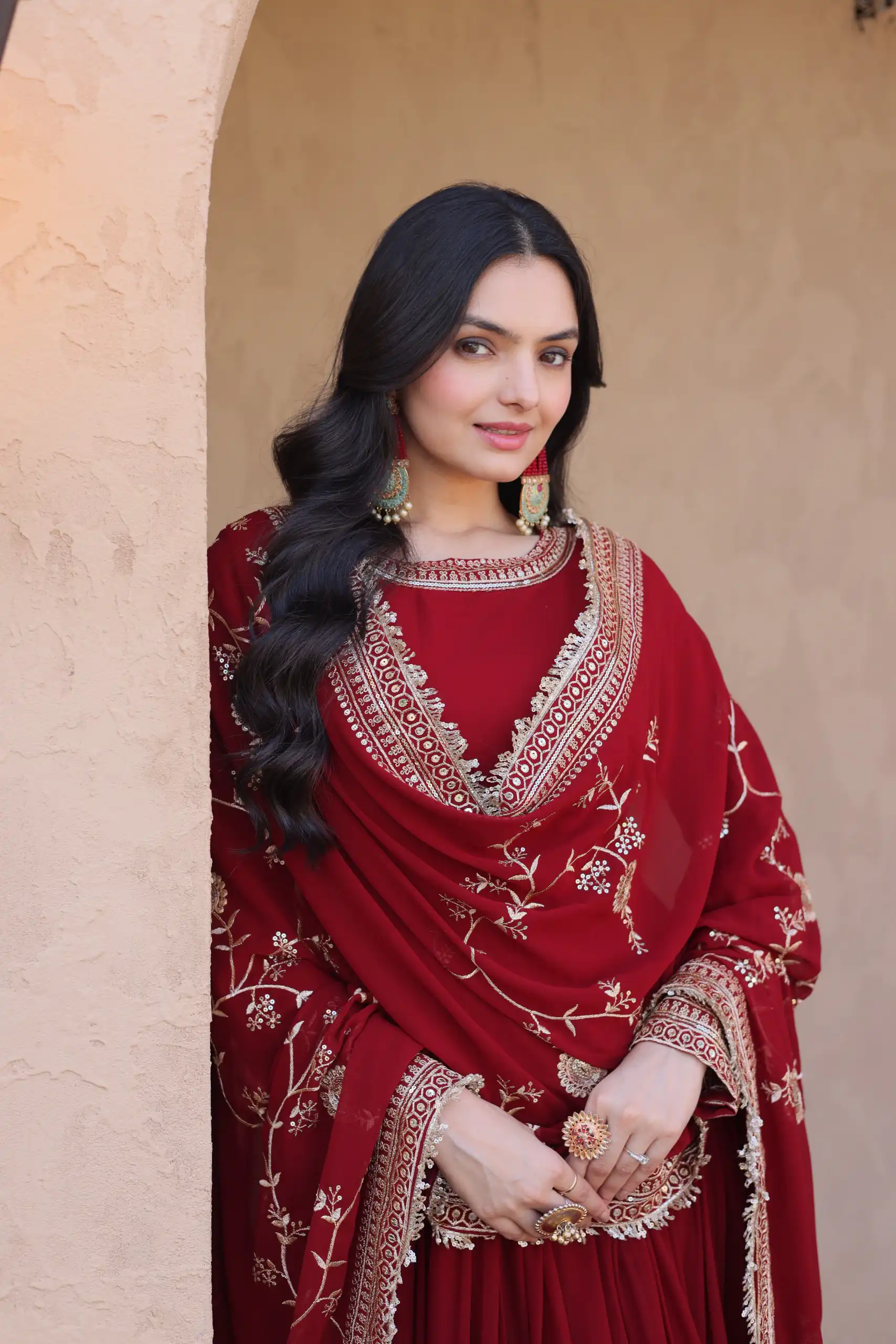 KA 1256 Maroon Faux Blooming Gown Perfect for Wedding, Party, Pongal, Raksha Bandhan, Mehendi –. Introductory Price ₹2549. Delivery 4-6 Working Days | Gowns, Bollywood Gowns, Creative Gowns, Designer Gowns, Embroidered Gowns, Party Wear Gowns