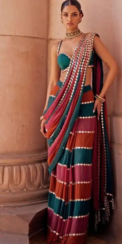 DF 3460 Multi Faux Georgette Saree Perfect for Wedding, Party, Cultural Events, Traditional Day, Pooja – . Grab it for ₹2099. Delivery 4-6 Working Day | Designer Sarees, Modern Digital sarees, Sarees, Bollywood Sarees, Creative Sarees, Embroidered Sarees, Ethnic Saree, Party Wear Sarees