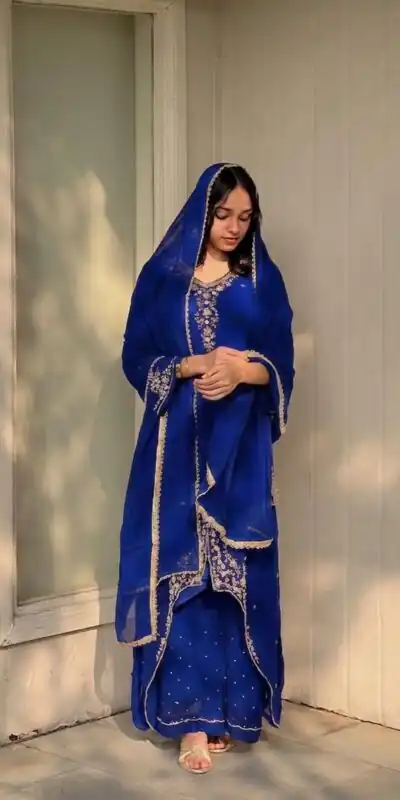 VLM 322 Blue Georgette Salwar Suit Perfect for Wedding, Party, Housewarming, Durga Puja, Festival Celebrations ā . Grab it for ā¹1949. Delivery 4-6 Workin | Jump Suits, Salwar suit, Casual Suits, Creative suits, Designer Suits, Palazzo Suits, Party Wear Suits, Patiala Suits, Straight Suits