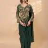 ST 1172 Green Faux Georgette Saree with Embroidery Work & Bead Work. Now at just ₹1849. Delivery 4-6 Working Days. Shop now. | Designer Sarees, Modern Digital sarees, Sarees, Bollywood Sarees, Creative Sarees, Embroidered Sarees, Ethnic Saree, Party Wear Sarees