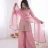 JF 043 Light Pink Pure Fendy Silk Salwar Suitwith Embroidery Work & Sequins Work. Exclusive Offer ₹1940. Delivery 4-6 Working Days. Shop now. | Jump Suits, Salwar suit, Casual Suits, Creative suits, Designer Suits, Palazzo Suits, Party Wear Suits, Patiala Suits, Straight Suits