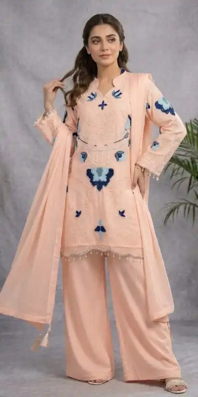 LG 2121 Peach Soft Organza Salwar Suit with Embroidery Work & Cut Work. Available at ₹2099 only. Delivery 4-6 Working Days. Shop now. | Jump Suits, Salwar suit, Casual Suits, Creative suits, Designer Suits, Palazzo Suits, Party Wear Suits, Patiala Suits, Straight Suits