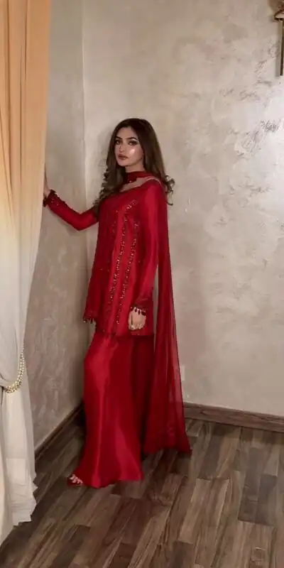 ST 1187 Red Rangoli Silk Perfect for Wedding, Party, Holi, Pooja, Anniversary – Salwar Suit. Get it for ₹2149. Delivery 4-6 Working Days. Shop now. | Jump Suits, Salwar suit, Casual Suits, Creative suits, Designer Suits, Palazzo Suits, Party Wear Suits, Patiala Suits, Straight Suits