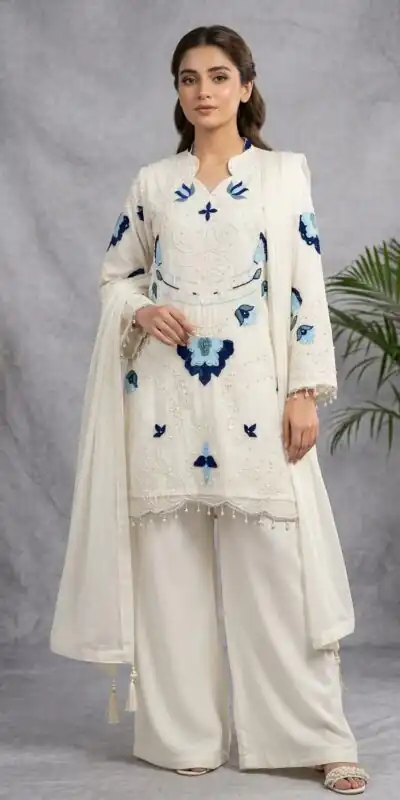LG 2121 White Soft Organza Salwar Suit with Embroidery Work & Cut Work. Available at ₹2099 only. Delivery 4-6 Working Days. Shop now. | Jump Suits, Salwar suit, Casual Suits, Creative suits, Designer Suits, Palazzo Suits, Party Wear Suits, Patiala Suits, Straight Suits