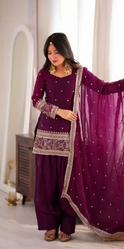 KB 310 Wine in Wine Fendy Silk Embroidery Work & Sequins Work Salwar Suit . Now at just ₹2049. Delivery 4-6 Working Days. Shop now. | Jump Suits, Salwar suit, Casual Suits, Creative suits, Designer Suits, Palazzo Suits, Party Wear Suits, Patiala Suits, Straight Suits