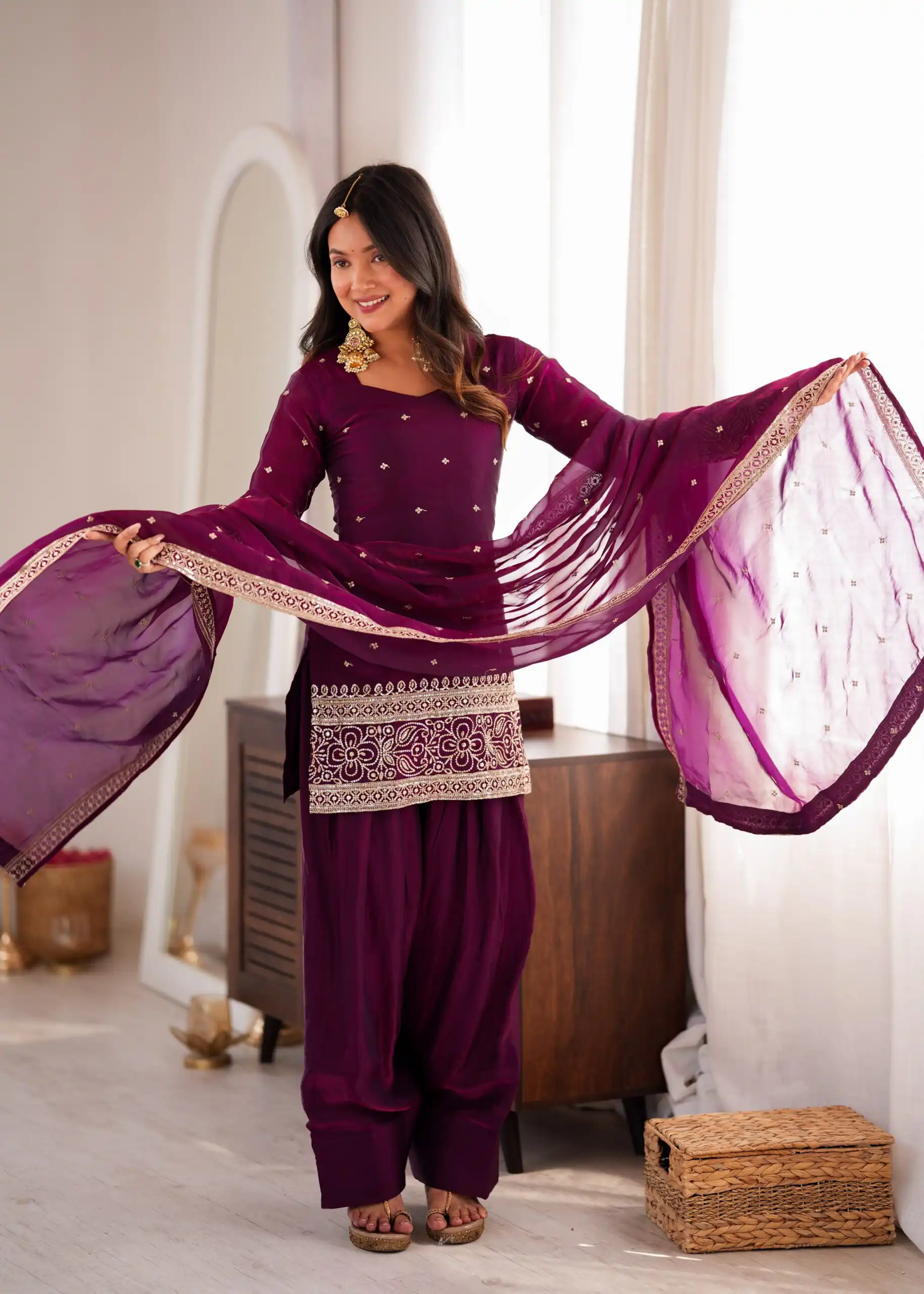 KB 310 Wine in Wine Fendy Silk Embroidery Work & Sequins Work Salwar Suit . Now at just ₹2049. Delivery 4-6 Working Days. Shop now. | Jump Suits, Salwar suit, Casual Suits, Creative suits, Designer Suits, Palazzo Suits, Party Wear Suits, Patiala Suits, Straight Suits