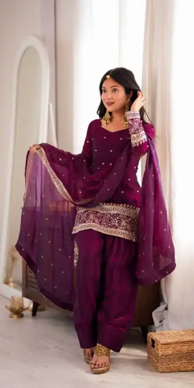 KB 310 Wine in Wine Fendy Silk Embroidery Work & Sequins Work Salwar Suit . Now at just ₹2049. Delivery 4-6 Working Days. Shop now. | Jump Suits, Salwar suit, Casual Suits, Creative suits, Designer Suits, Palazzo Suits, Party Wear Suits, Patiala Suits, Straight Suits
