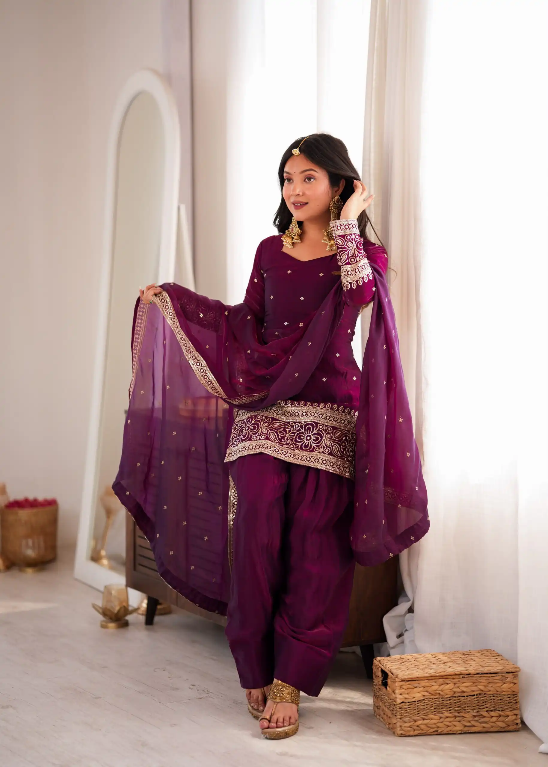 KB 310 Wine in Wine Fendy Silk Embroidery Work & Sequins Work Salwar Suit . Now at just ₹2049. Delivery 4-6 Working Days. Shop now. | Jump Suits, Salwar suit, Casual Suits, Creative suits, Designer Suits, Palazzo Suits, Party Wear Suits, Patiala Suits, Straight Suits