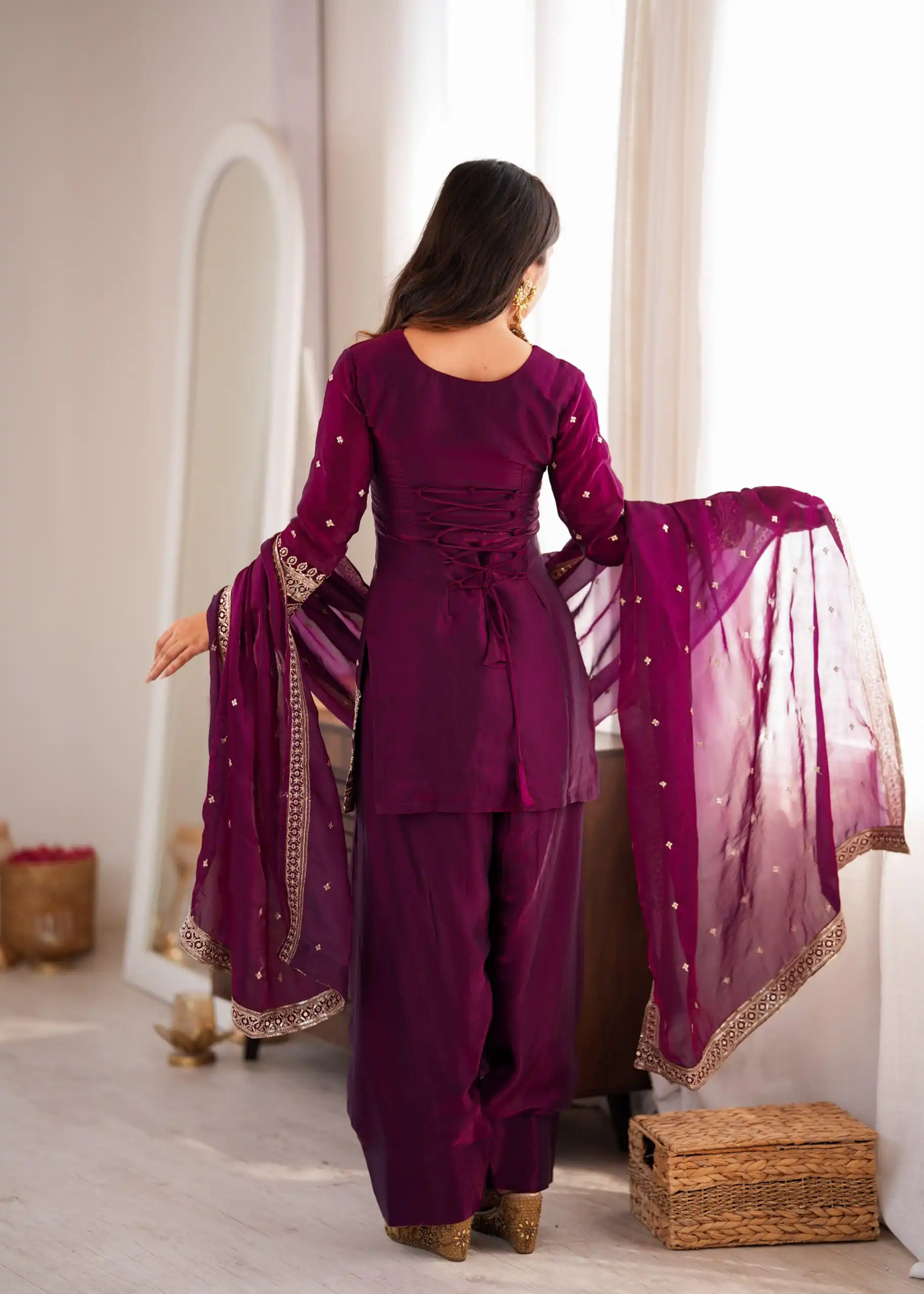 KB 310 Wine in Wine Fendy Silk Embroidery Work & Sequins Work Salwar Suit . Now at just ₹2049. Delivery 4-6 Working Days. Shop now. | Jump Suits, Salwar suit, Casual Suits, Creative suits, Designer Suits, Palazzo Suits, Party Wear Suits, Patiala Suits, Straight Suits