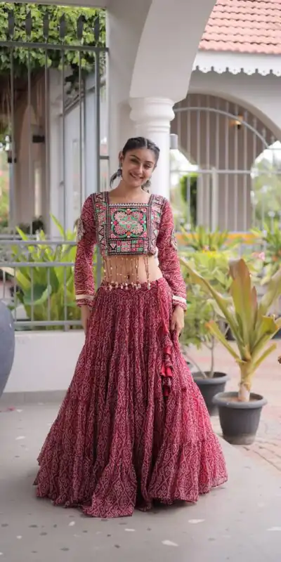KA 5080 Maroon| Faux Georgette Lehenga Choli with Embroidery Work & Lace Work. Special Price ₹2499. Delivery 4-6 Working Days. Shop now. | Lehenga, Bollywood Lehenga, Creative Lehenga, Designer Lehenga, Embroidered Lehenga, Party Wear Lehenga