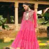 RR 17 Pink | Faux Georgette Lehenga Choli with Embroidery Work & Lace Work. Special Price ₹2149. Delivery 4-6 Working Days. Shop now. | Lehenga, Bollywood Lehenga, Creative Lehenga, Designer Lehenga, Embroidered Lehenga, Party Wear Lehenga