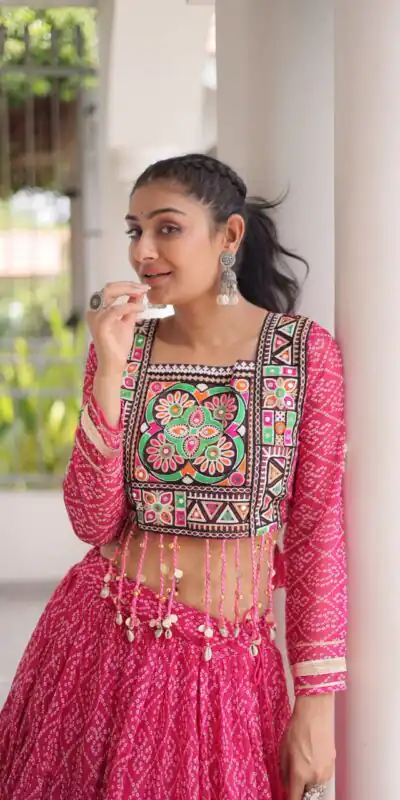 KA 5080 Pink| Faux Georgette Lehenga Choli with Embroidery Work & Lace Work. Special Price ₹2499. Delivery 4-6 Working Days. Shop now. | Lehenga, Bollywood Lehenga, Creative Lehenga, Designer Lehenga, Embroidered Lehenga, Party Wear Lehenga