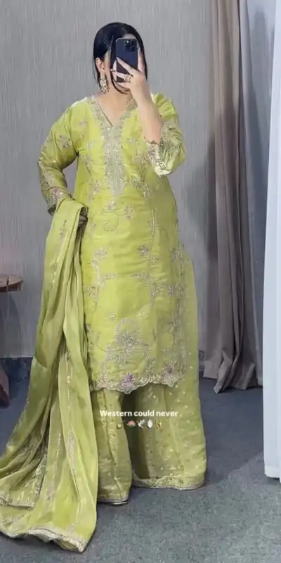 VLM 342 Pista Color Zimmy Silk Salwar Suit with Embroidery Work. Affordable Price ₹2149. Delivery 4-6 Working Days. Shop now. | Jump Suits, Salwar suit, Casual Suits, Creative suits, Designer Suits, Palazzo Suits, Party Wear Suits, Patiala Suits, Straight Suits