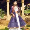 RR 17 Purple | Faux Georgette Lehenga Choli with Embroidery Work & Lace Work. Special Price ₹2149. Delivery 4-6 Working Days. Shop now. | Lehenga, Bollywood Lehenga, Creative Lehenga, Designer Lehenga, Embroidered Lehenga, Party Wear Lehenga