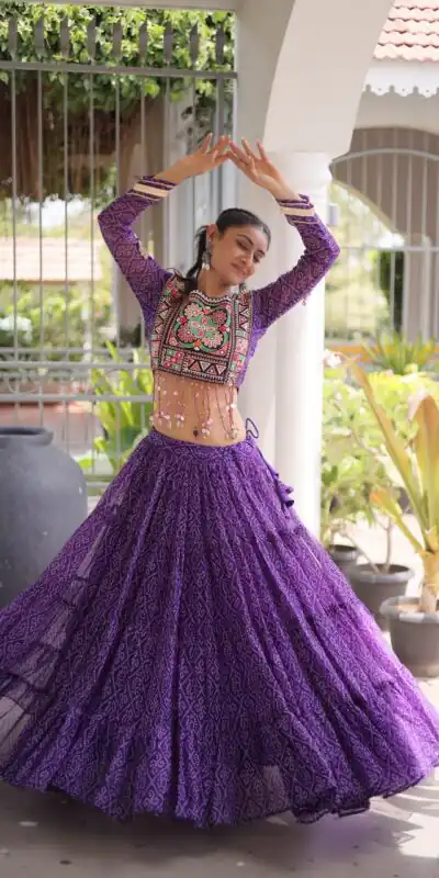 KA 5080 Purple| Faux Georgette Lehenga Choli with Embroidery Work & Lace Work. Special Price ₹2499. Delivery 4-6 Working Days. Shop now. | Lehenga, Bollywood Lehenga, Creative Lehenga, Designer Lehenga, Embroidered Lehenga, Party Wear Lehenga