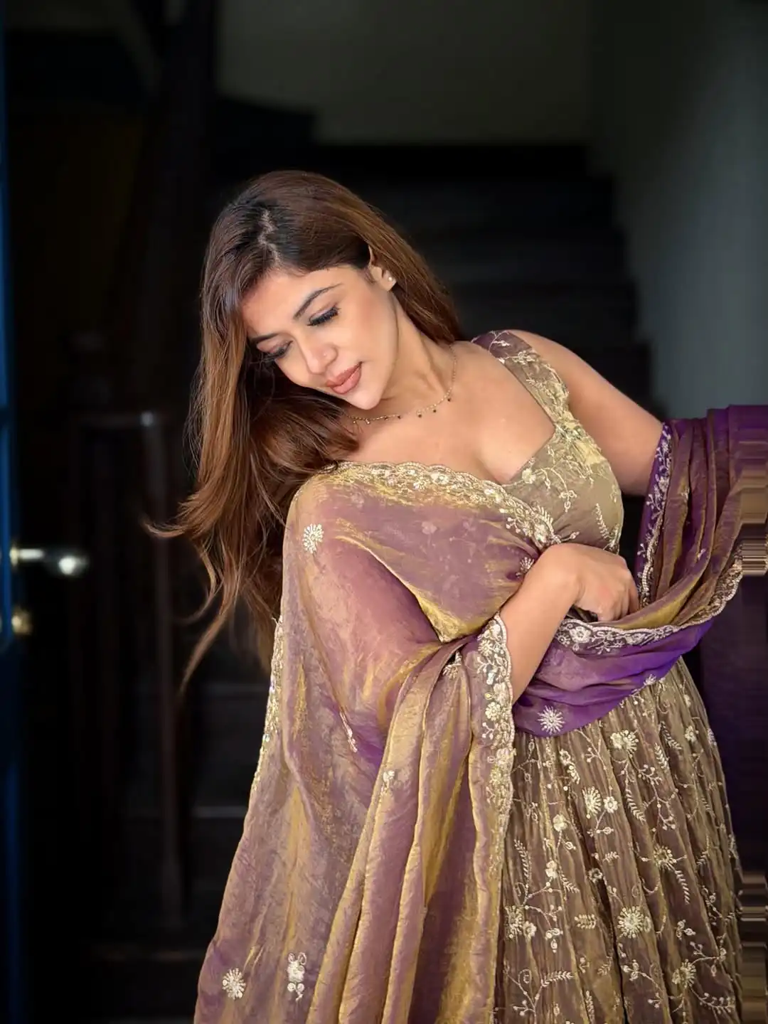 NSR 896 Purple Perfect for Wedding, Party, Makar Sankranti, Raksha Bandhan, Ganesh Chaturthi – Fendy Silk Gown. Festive Deal ₹2149. Delivery 4-6 Working Da | Gowns, Bollywood Gowns, Creative Gowns, Designer Gowns, Embroidered Gowns, Party Wear Gowns