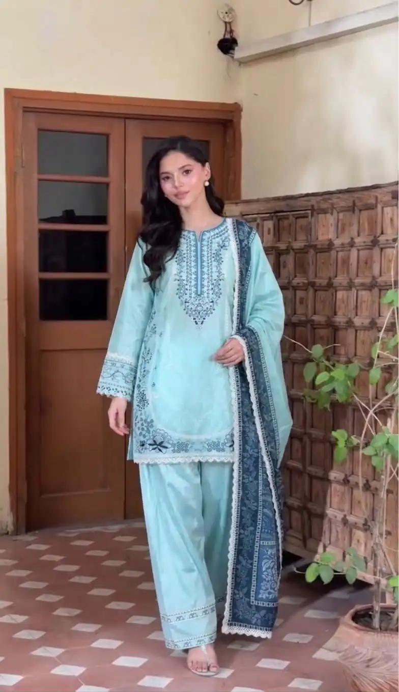 AD 233 Blue in White Satin Rayon Digital Print & Embroidery Work Salwar Suit . Festive Deal ₹2449. Delivery 4-6 Working Days. Shop now. | Jump Suits, Salwar suit, Casual Suits, Creative suits, Designer Suits, Palazzo Suits, Party Wear Suits, Patiala Suits, Straight Suits