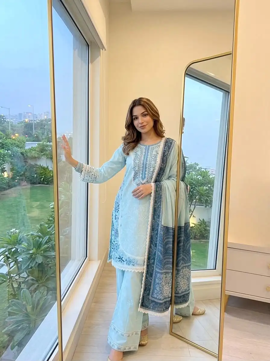 AD 233 Blue in White Satin Rayon Digital Print & Embroidery Work Salwar Suit . Festive Deal ₹2449. Delivery 4-6 Working Days. Shop now. | Jump Suits, Salwar suit, Casual Suits, Creative suits, Designer Suits, Palazzo Suits, Party Wear Suits, Patiala Suits, Straight Suits