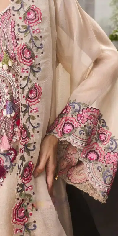 SRK 5348 Cream Color Georgette Mirror Embroidery Work Salwar Suit . Best Price ₹2399. Delivery 4-6 Working Days. Shop now. | Jump Suits, Salwar suit, Casual Suits, Creative suits, Designer Suits, Palazzo Suits, Party Wear Suits, Patiala Suits, Straight Suits