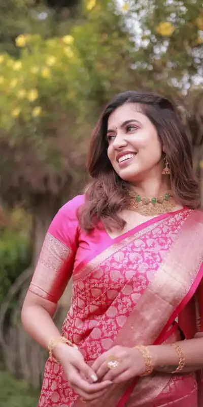 KPR 234 Gajri Soft Lichi Silk Saree with Lace Work & Lace Border. Introductory Price ₹1349. Delivery 4-6 Working Days. Shop now. | Designer Sarees, Modern Digital sarees, Sarees, Bollywood Sarees, Creative Sarees, Embroidered Sarees, Ethnic Saree, Party Wear Sarees