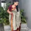 KP 6092 Grey Soft Lichi Silk Cloth Saree Perfect for Wedding, Party, Family Gatherings, Sangeet, Festive Deal ₹1449. Delivery 4-6 Working Days | Designer Sarees, Modern Digital sarees, Sarees, Bollywood Sarees, Creative Sarees, Embroidered Sarees, Ethnic Saree, Party Wear Sarees