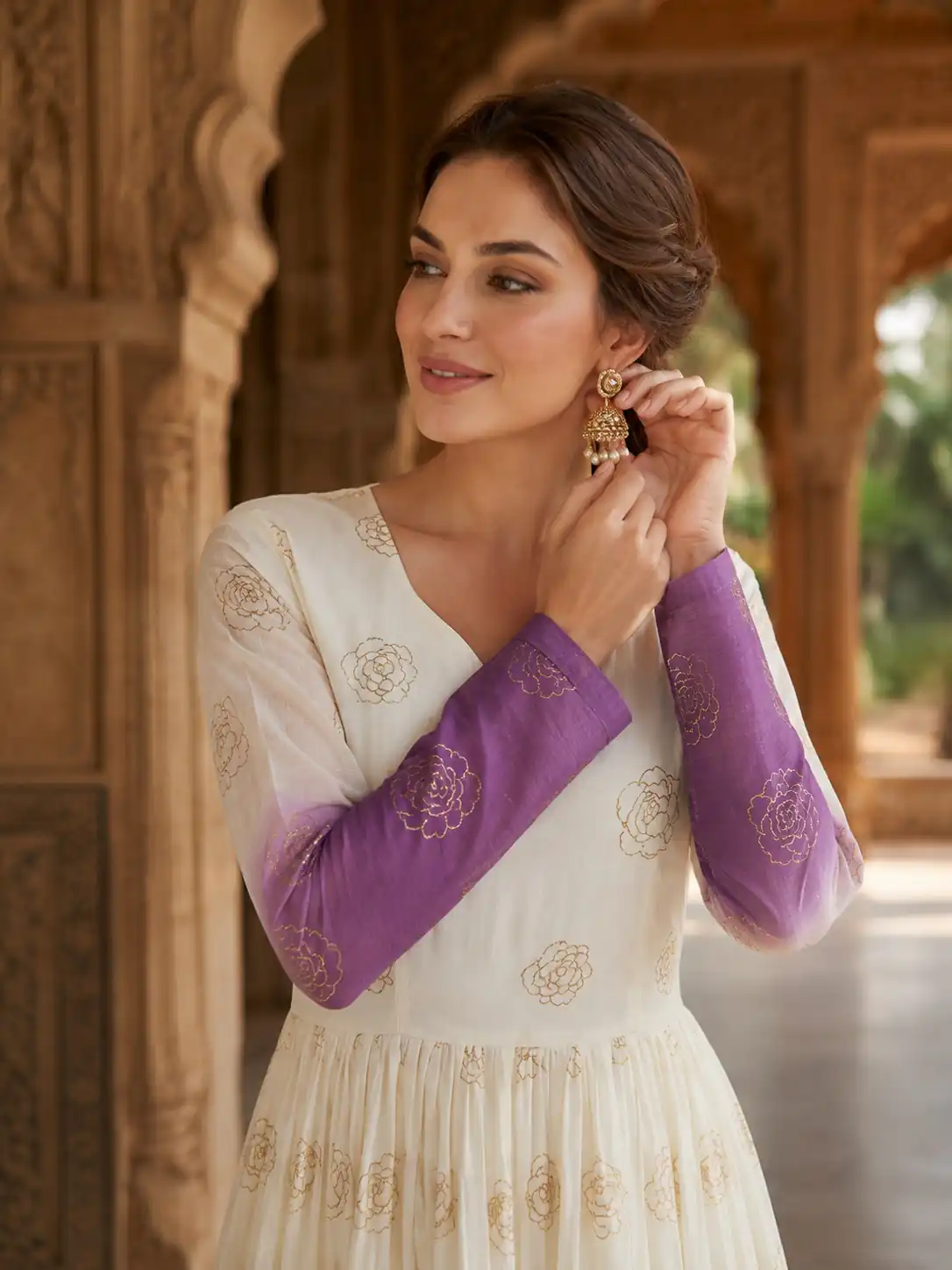 KA 1264 Lavender Silver Crunchy Gown Perfect for Wedding, Party, Durga Puja, Ganesh Chaturthi, Family Gatherings – n. Festive Deal ₹1819. Delivery 4-6 Worki | Gowns, Bollywood Gowns, Creative Gowns, Designer Gowns, Embroidered Gowns, Party Wear Gowns