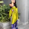 KP 6092 Lime Yellow Soft Lichi Silk Cloth Saree Perfect for Wedding, Party, Family Gatherings, Sangeet, Festive Deal ₹1449. Delivery 4-6 Working Days | Designer Sarees, Modern Digital sarees, Sarees, Bollywood Sarees, Creative Sarees, Embroidered Sarees, Ethnic Saree, Party Wear Sarees