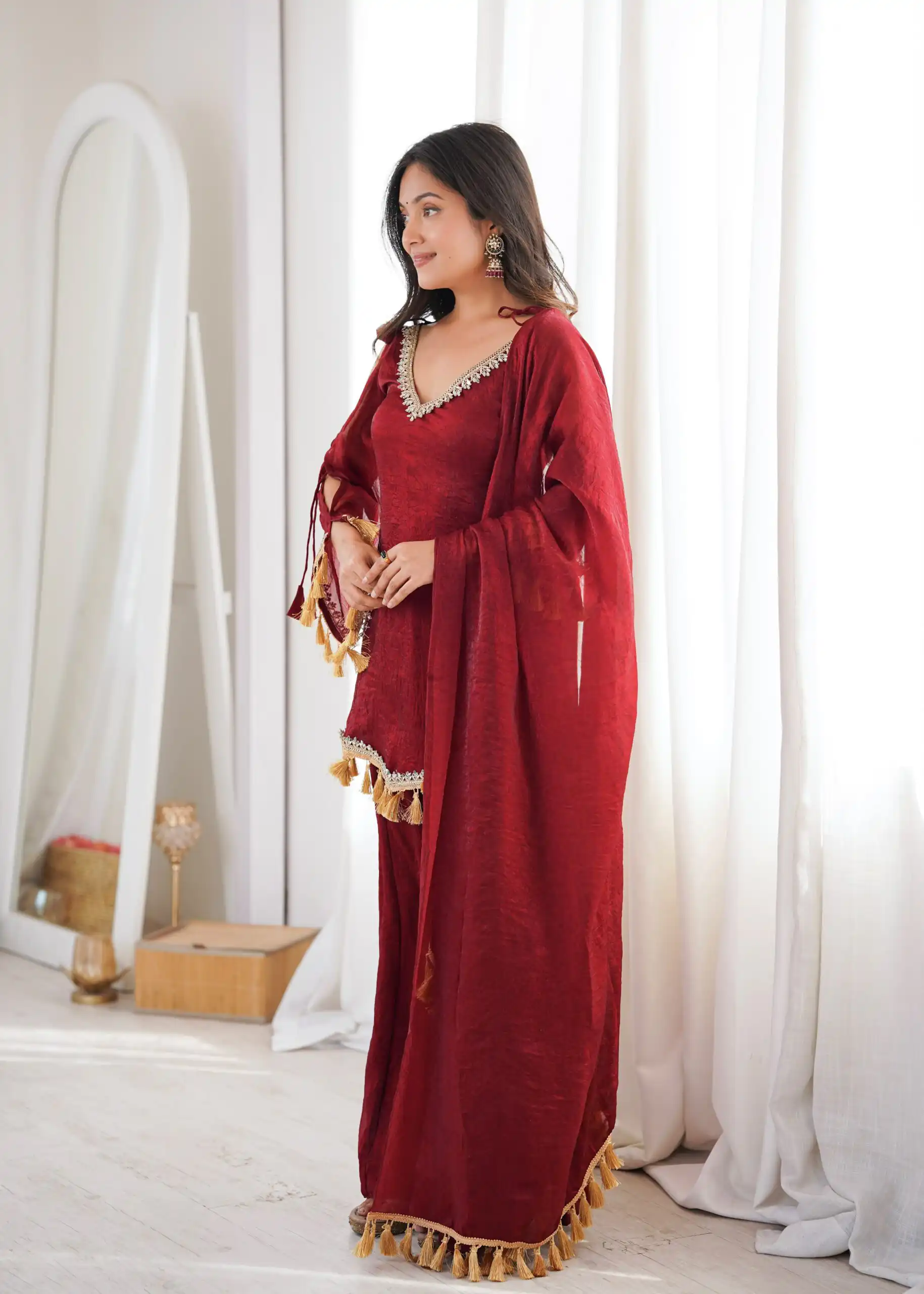 SRK 5357 Maroon Doremon Crush Salwar Suit Perfect for Wedding, Party, Traditional Day, Baisakhi, Karwa Chauth – . Exclusive Offer ₹2099. Delive | Jump Suits, Salwar suit, Casual Suits, Creative suits, Designer Suits, Palazzo Suits, Party Wear Suits, Patiala Suits, Straight Suits