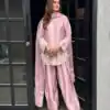ZSR 3125 Pink Natural Crepp Silk With Embroidery Sequence Work Salwar Suit Perfect for Wedding, Party, Housewarming, Eid, Festival Celebrations | Jump Suits, Tops & Bottoms, Track Suits, Salwar suit, Casual Suits, Creative suits, Designer Suits, Palazzo Suits, Party Wear Suits, Patiala Suits, Straight Suits, Trendy Wear