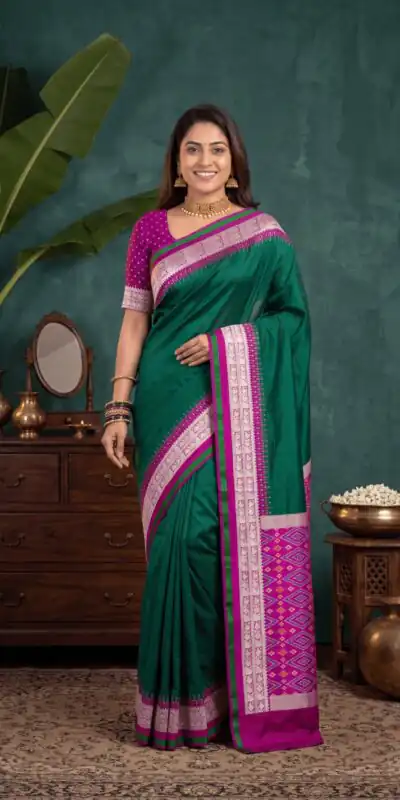 MB 261 Green | Purple Soft Crafted Saree with Moti Work & Zari Work. Now at just ₹1999. Delivery 4-6 Working Days. Shop now. | Designer Sarees, Modern Digital sarees, Sarees, Bollywood Sarees, Creative Sarees, Embroidered Sarees, Ethnic Saree, Party Wear Sarees