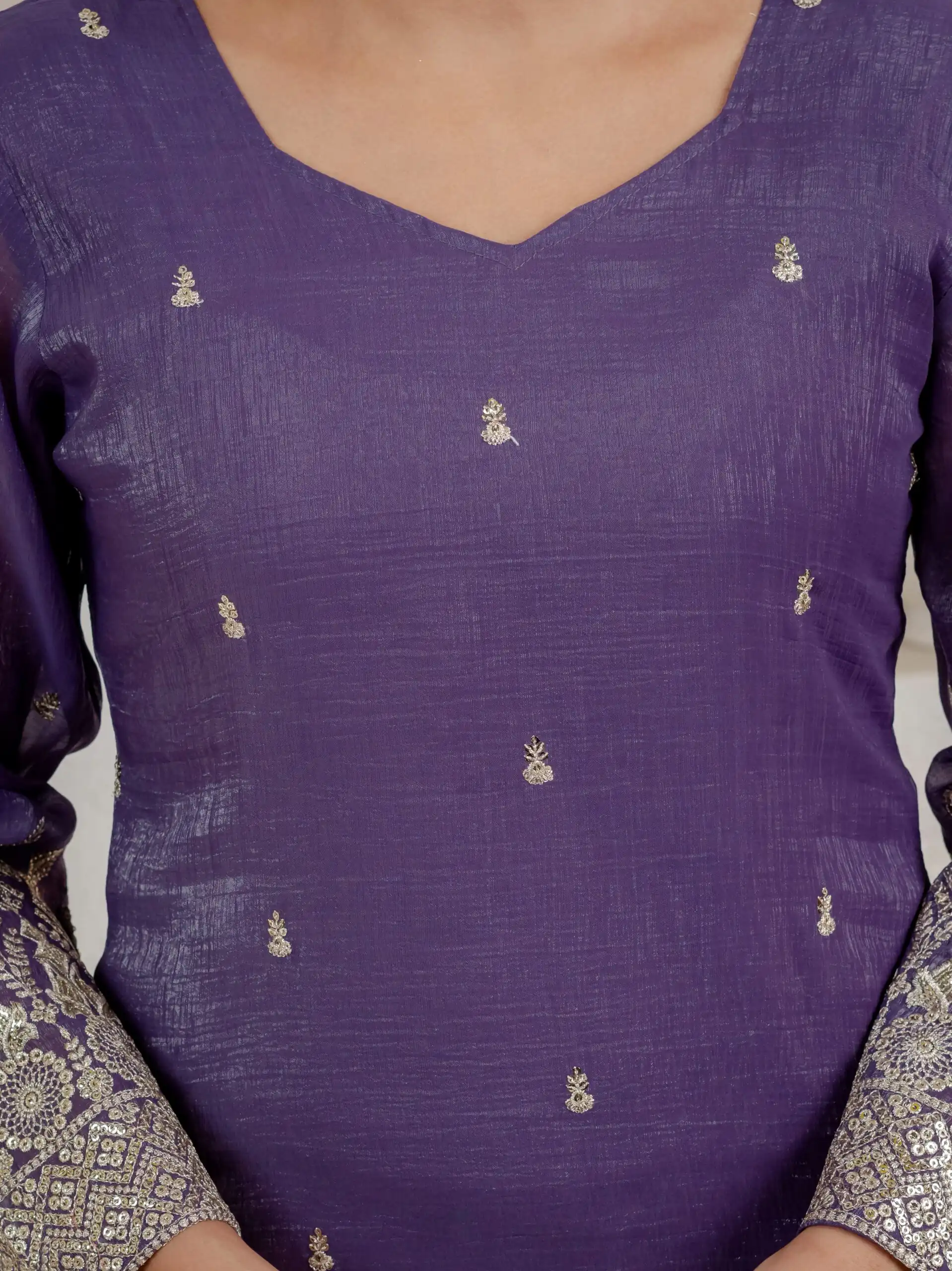 MD 3103 Lavender Crunchy Silk Salwar Suit with Embroidery Work & Sequins Work. Exclusive Offer ₹2399. Delivery 4-6 Working Days. Shop now. | Jump Suits, Salwar suit, Casual Suits, Creative suits, Designer Suits, Palazzo Suits, Party Wear Suits, Patiala Suits, Straight Suits