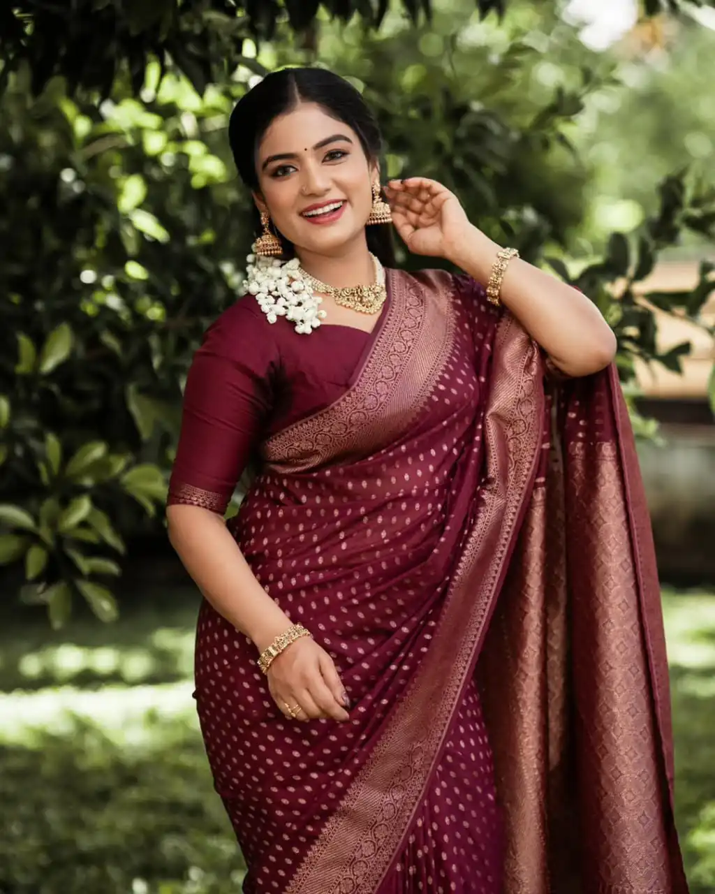 KPR 265 Maroon Soft Lichi Silk Saree with Lace Work & Lace Border. Introductory Price ₹1349. Delivery 4-6 Working Days. Shop now. | Designer Sarees, Modern Digital sarees, Sarees, Bollywood Sarees, Creative Sarees, Embroidered Sarees, Ethnic Saree, Party Wear Sarees