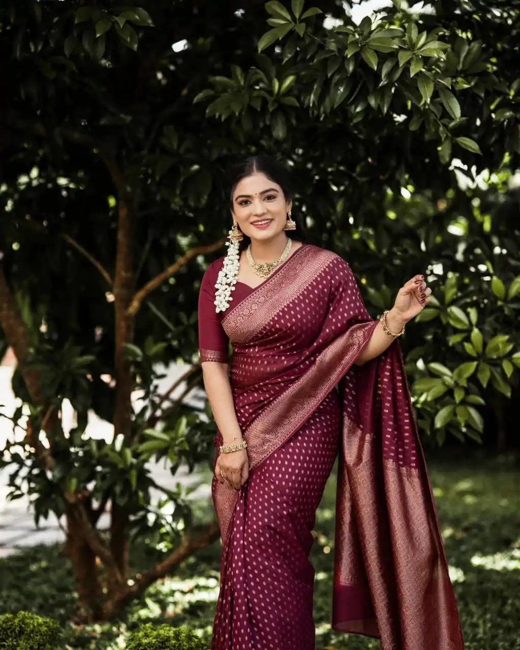 KPR 265 Maroon Soft Lichi Silk Saree with Lace Work & Lace Border. Introductory Price ₹1349. Delivery 4-6 Working Days. Shop now. | Designer Sarees, Modern Digital sarees, Sarees, Bollywood Sarees, Creative Sarees, Embroidered Sarees, Ethnic Saree, Party Wear Sarees