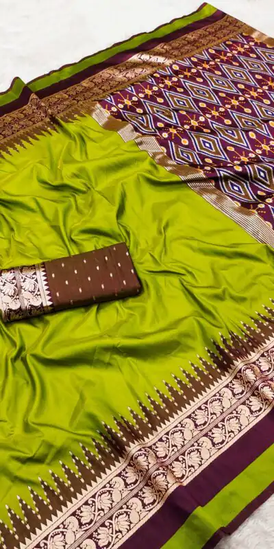 MB 261 Mehandi | Purple Soft Crafted Saree with Moti Work & Zari Work. Now at just ₹1999. Delivery 4-6 Working Days. Shop now. | Designer Sarees, Modern Digital sarees, Sarees, Bollywood Sarees, Creative Sarees, Embroidered Sarees, Ethnic Saree, Party Wear Sarees