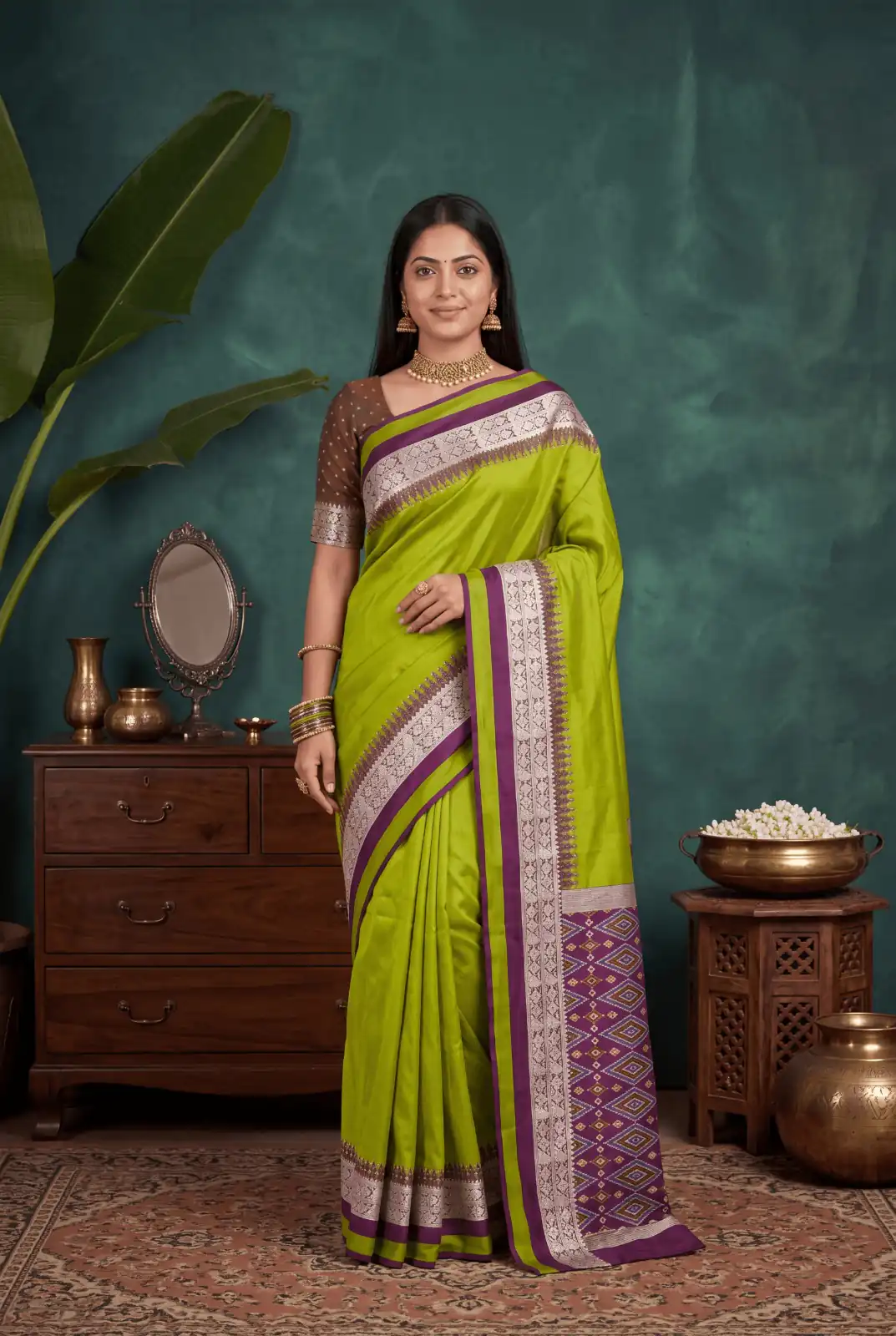 MB 261 Mehandi | Purple Soft Crafted Saree with Moti Work & Zari Work. Now at just ₹1999. Delivery 4-6 Working Days. Shop now. | Designer Sarees, Modern Digital sarees, Sarees, Bollywood Sarees, Creative Sarees, Embroidered Sarees, Ethnic Saree, Party Wear Sarees