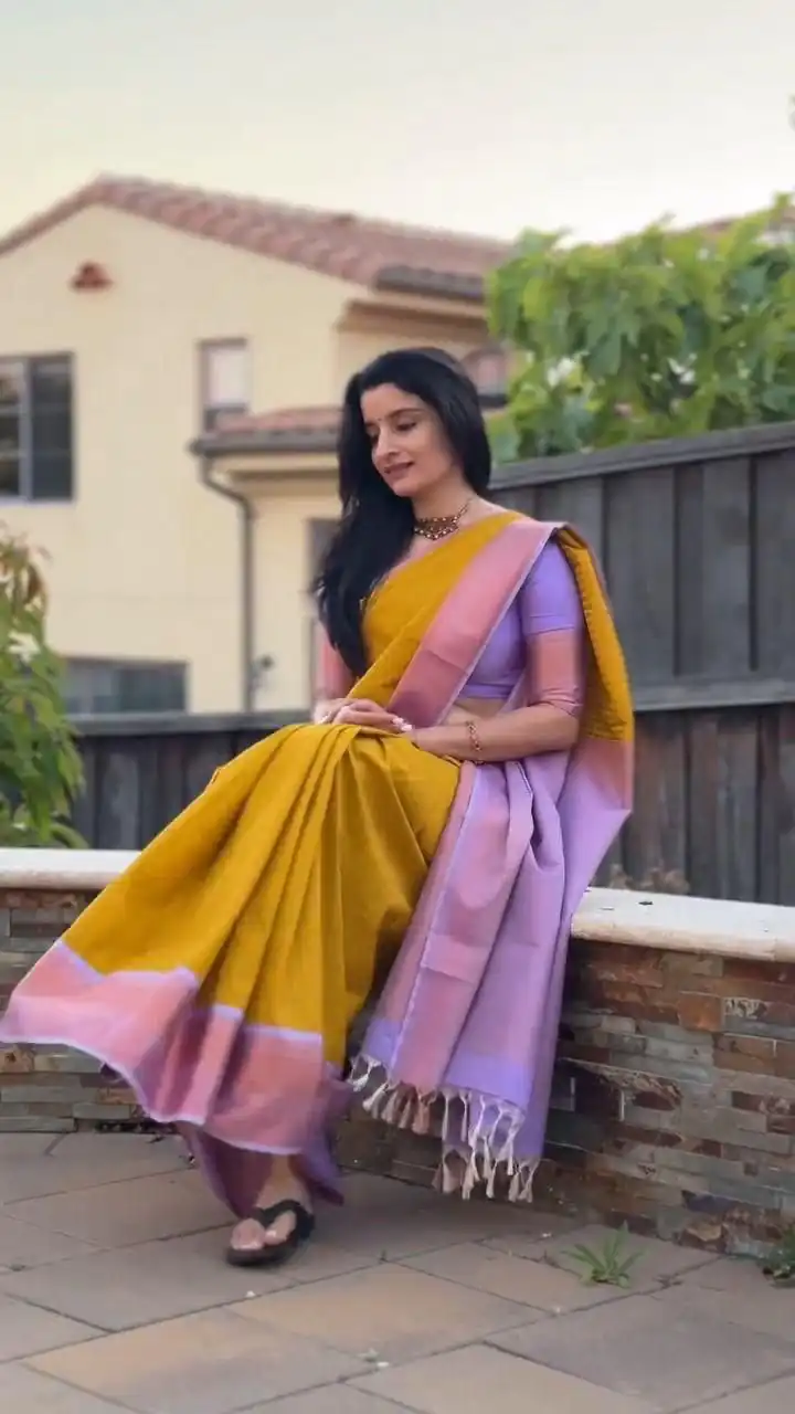 KP 6061 Mustered Color Soft Lichi Silk Saree with Jacquard Work. Best Price ₹1349. Delivery 4-6 Working Days. Online Shop now. | Designer Sarees, Modern Digital sarees, Sarees, Bollywood Sarees, Creative Sarees, Embroidered Sarees, Ethnic Saree, Party Wear Sarees