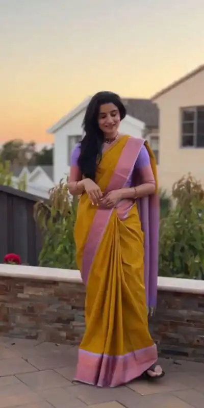 KP 6061 Mustered Color Soft Lichi Silk Saree with Jacquard Work. Best Price ₹1349. Delivery 4-6 Working Days. Online Shop now. | Designer Sarees, Modern Digital sarees, Sarees, Bollywood Sarees, Creative Sarees, Embroidered Sarees, Ethnic Saree, Party Wear Sarees