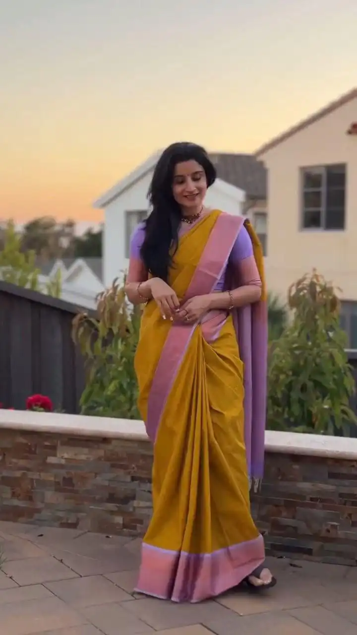 KP 6061 Mustered Color Soft Lichi Silk Saree with Jacquard Work. Best Price ₹1349. Delivery 4-6 Working Days. Online Shop now. | Designer Sarees, Modern Digital sarees, Sarees, Bollywood Sarees, Creative Sarees, Embroidered Sarees, Ethnic Saree, Party Wear Sarees
