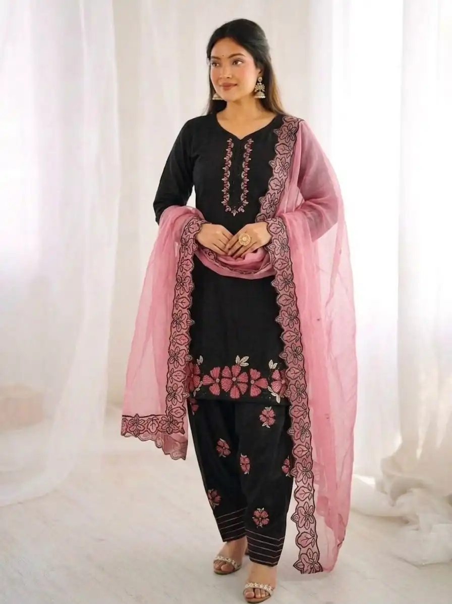SR 1709 Pink Color Roman Silk Salwar Suit with Embroidery Work. Available at ₹2399 only. Delivery 4-6 Working Days. Shop now. | Jump Suits, Salwar suit, Casual Suits, Creative suits, Designer Suits, Palazzo Suits, Party Wear Suits, Patiala Suits, Straight Suits