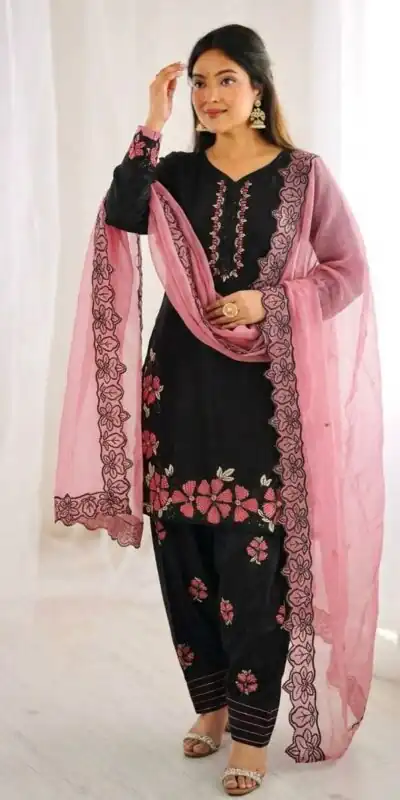 SR 1709 Pink Color Roman Silk Salwar Suit with Embroidery Work. Available at ₹2399 only. Delivery 4-6 Working Days. Shop now. | Jump Suits, Salwar suit, Casual Suits, Creative suits, Designer Suits, Palazzo Suits, Party Wear Suits, Patiala Suits, Straight Suits
