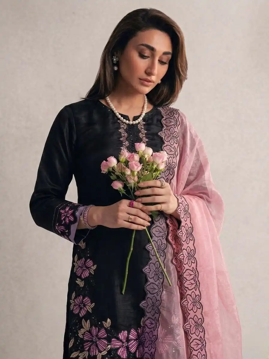SR 1709 Pink Color Roman Silk Salwar Suit with Embroidery Work. Available at ₹2399 only. Delivery 4-6 Working Days. Shop now. | Jump Suits, Salwar suit, Casual Suits, Creative suits, Designer Suits, Palazzo Suits, Party Wear Suits, Patiala Suits, Straight Suits