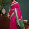 MB 261 Pink | Purple Soft Crafted Saree with Moti Work & Zari Work. Now at just ₹1999. Delivery 4-6 Working Days. Shop now. | Designer Sarees, Modern Digital sarees, Sarees, Bollywood Sarees, Creative Sarees, Embroidered Sarees, Ethnic Saree, Party Wear Sarees