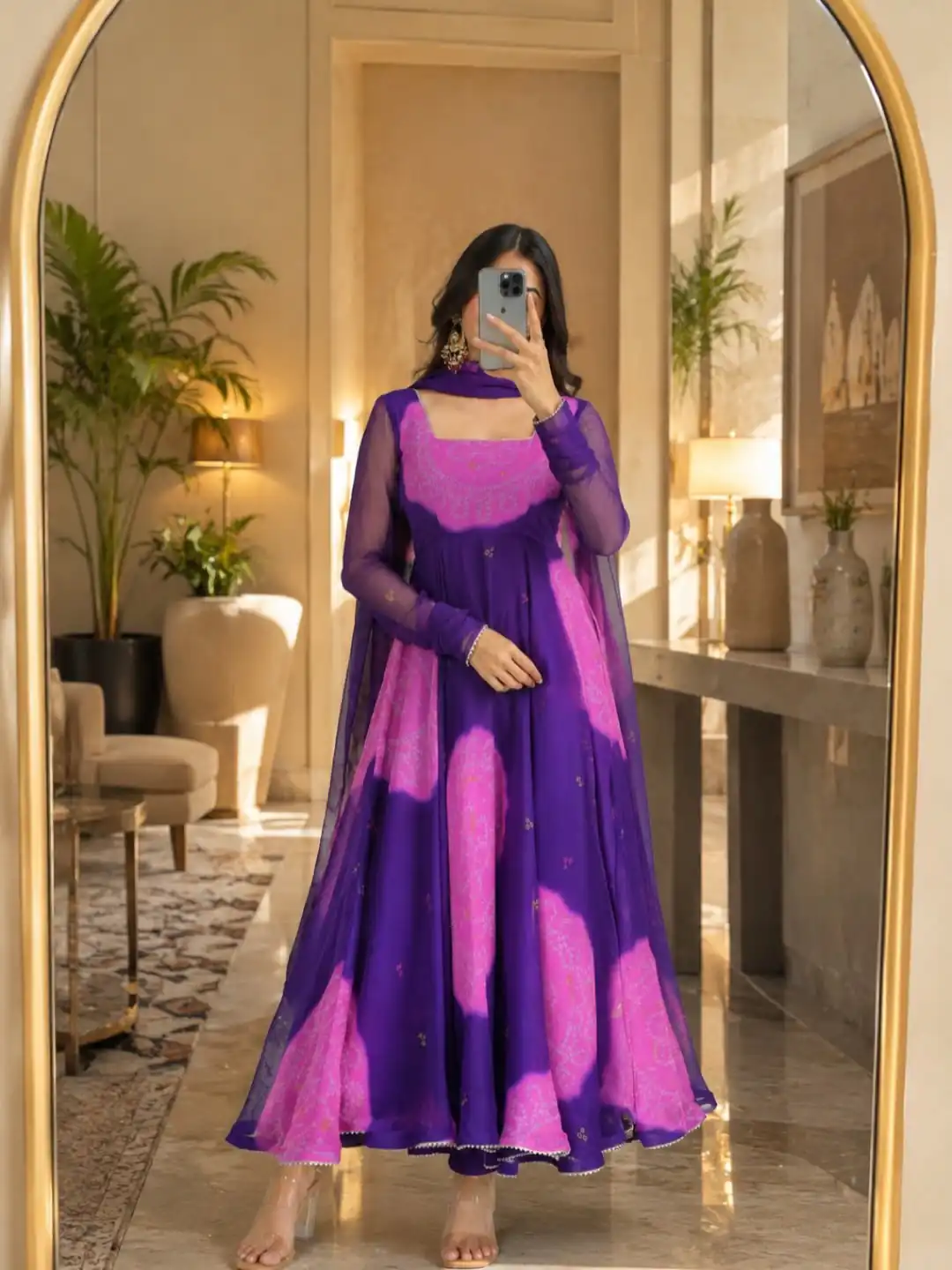 KD 1635 Purple | Faux Georgette Salwar Suit with Lace Work & Digital Print. Introductory Price ₹2399. Delivery 4-6 Working Days. Shop now. | Anarkali Suits, Bollywood Anarkali, Creative-Anarkali, Designer Anarkali, Embroidered Anarkali, Party Wear Anarkali, Salwar suit