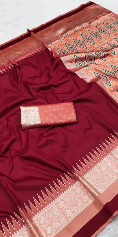 MB 261 Red | Color Soft Crafted Saree with Moti Work & Zari Work. Now at just ₹1999. Delivery 4-6 Working Days. Shop now. | Designer Sarees, Modern Digital sarees, Sarees, Bollywood Sarees, Creative Sarees, Embroidered Sarees, Ethnic Saree, Party Wear Sarees