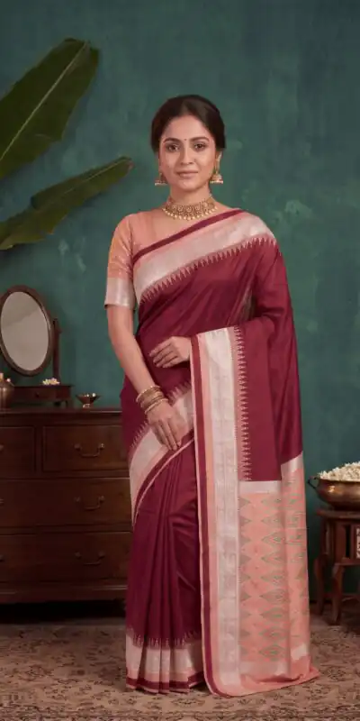 MB 261 Red | Color Soft Crafted Saree with Moti Work & Zari Work. Now at just ₹1999. Delivery 4-6 Working Days. Shop now. | Designer Sarees, Modern Digital sarees, Sarees, Bollywood Sarees, Creative Sarees, Embroidered Sarees, Ethnic Saree, Party Wear Sarees
